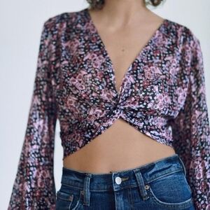 NWT Zara floral blouse